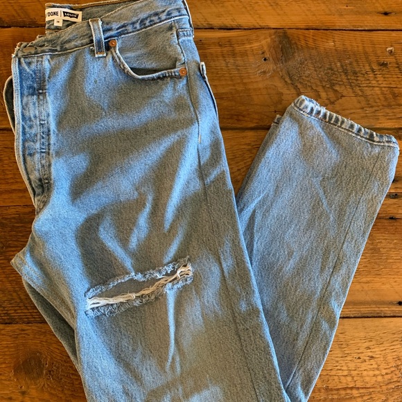 Re/done High Rise Ankle Crop Reconstructed Levi’s - Picture 2 of 12